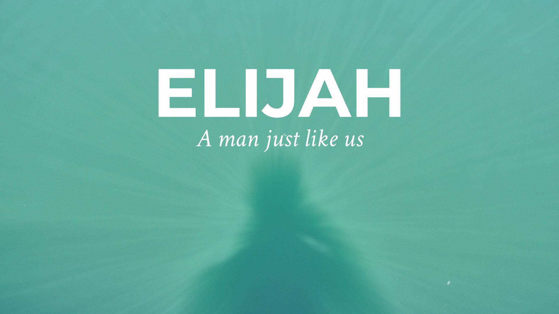 Elijah: Back to the Work